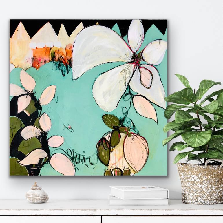 Original Abstract Expressionism Abstract Painting by Lynette Reed