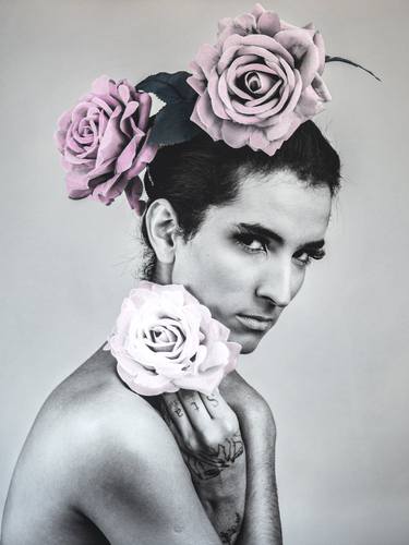 Original Portraiture Floral Mixed Media by Reinaldo Hingel