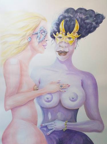 Original Figurative Erotic Painting by Sjef Nix