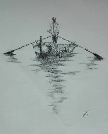Print of Fine Art Boat Drawings by Goran Ristic