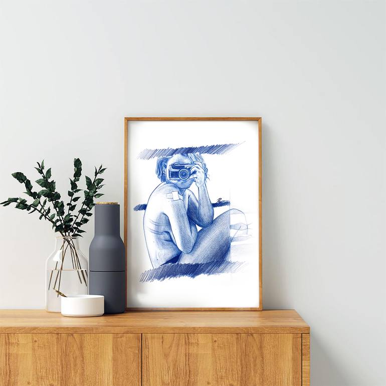 Original Other Nude Drawing by Prat Designs