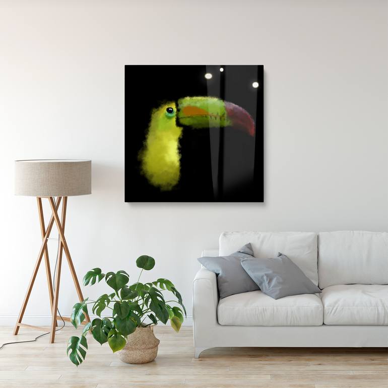 Original Abstract Animal Mixed Media by Prat Designs