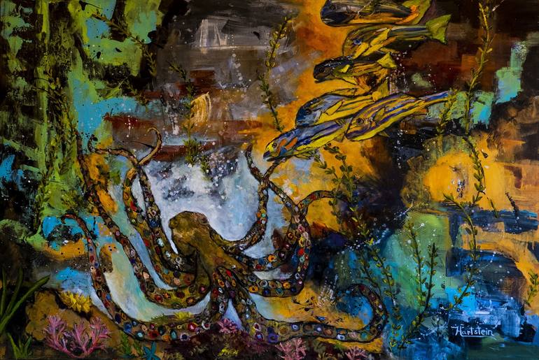 Original Animal Painting by Michael Hartstein | Contemporary Art on Canvas | Under the Sea