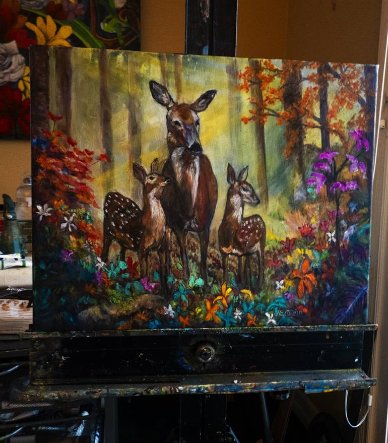 Original Expressionism Animal Painting by Michael Hartstein