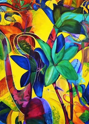 Original Expressionism Floral Paintings by Michael Hartstein
