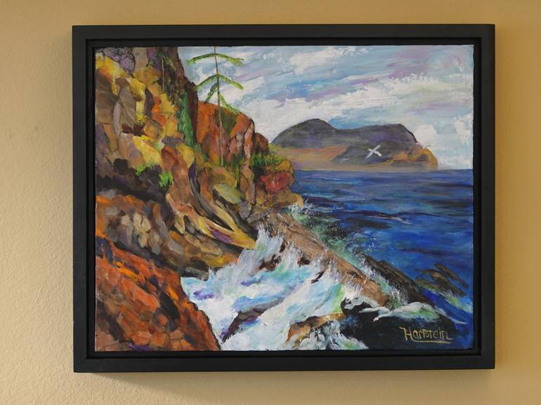 Original Impressionism Seascape Painting by Michael Hartstein
