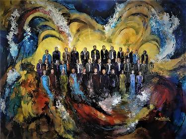 Original Abstract Expressionism Performing Arts Paintings by Michael Hartstein