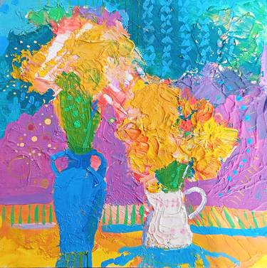 Original Contemporary Floral Paintings by Iryna Kindritska