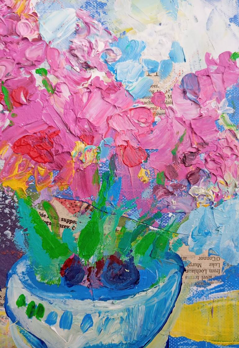 Original Abstract Floral Painting by Iryna Kindritska