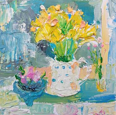 Original Abstract Floral Paintings by Iryna Kindritska