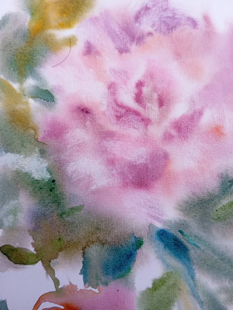 Original Abstract Floral Painting by Iryna Kindritska