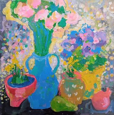 Original Impressionism Floral Painting by Iryna Kindritska