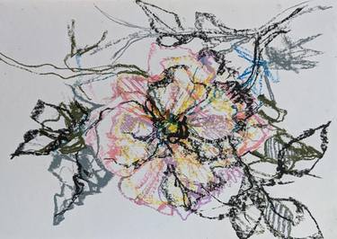 Original Expressionism Floral Drawings by Iryna Kindritska