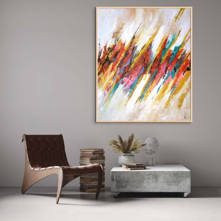 Original Abstract Expressionism Abstract Painting by Mohammed Haseeb