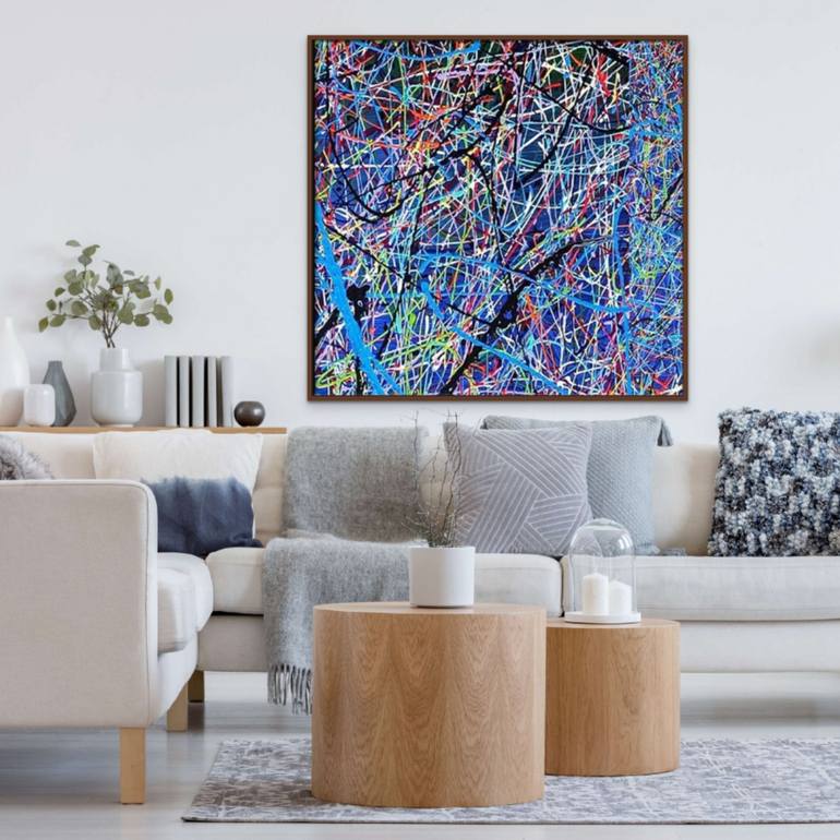 Drip Painting - Inspired by Jackson Pollock Artwork - Handmade Painting ...