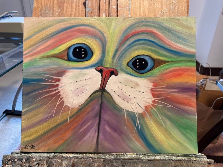 Original Abstract Expressionism Animal Painting by Jamye Smith