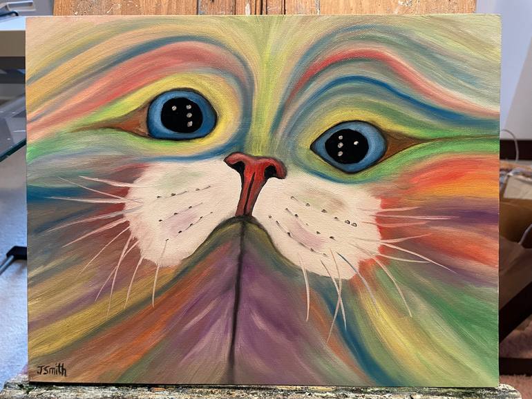 Original Abstract Expressionism Animal Painting by Jamye Smith