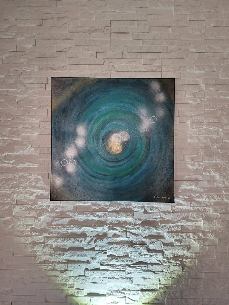 Original Abstract Outer Space Painting by Natalia Bachmeier