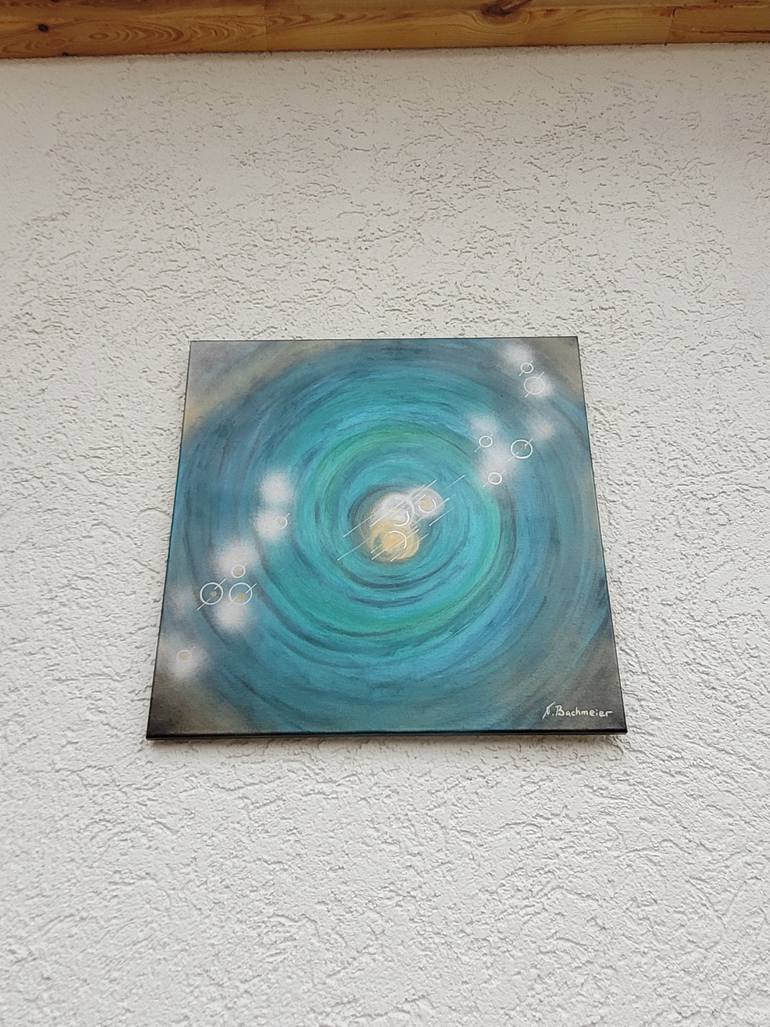Original Abstract Outer Space Painting by Natalia Bachmeier