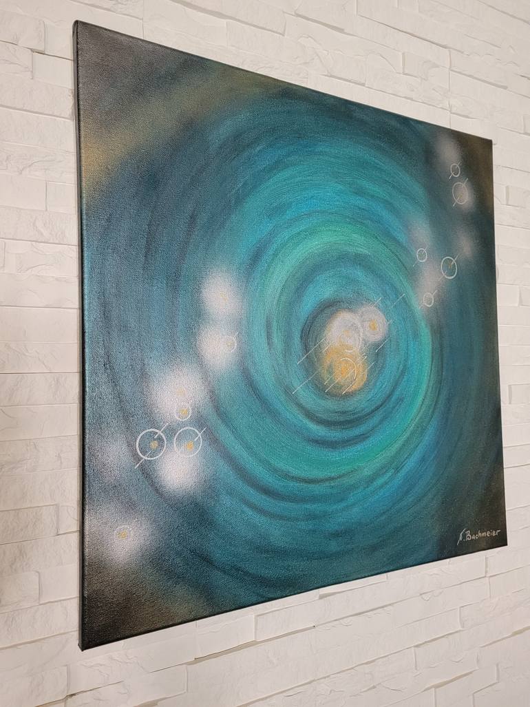Original Abstract Outer Space Painting by Natalia Bachmeier