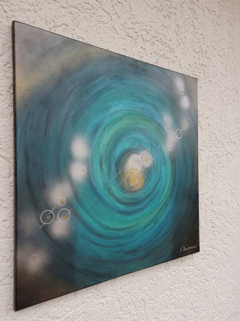 Original Abstract Outer Space Painting by Natalia Bachmeier