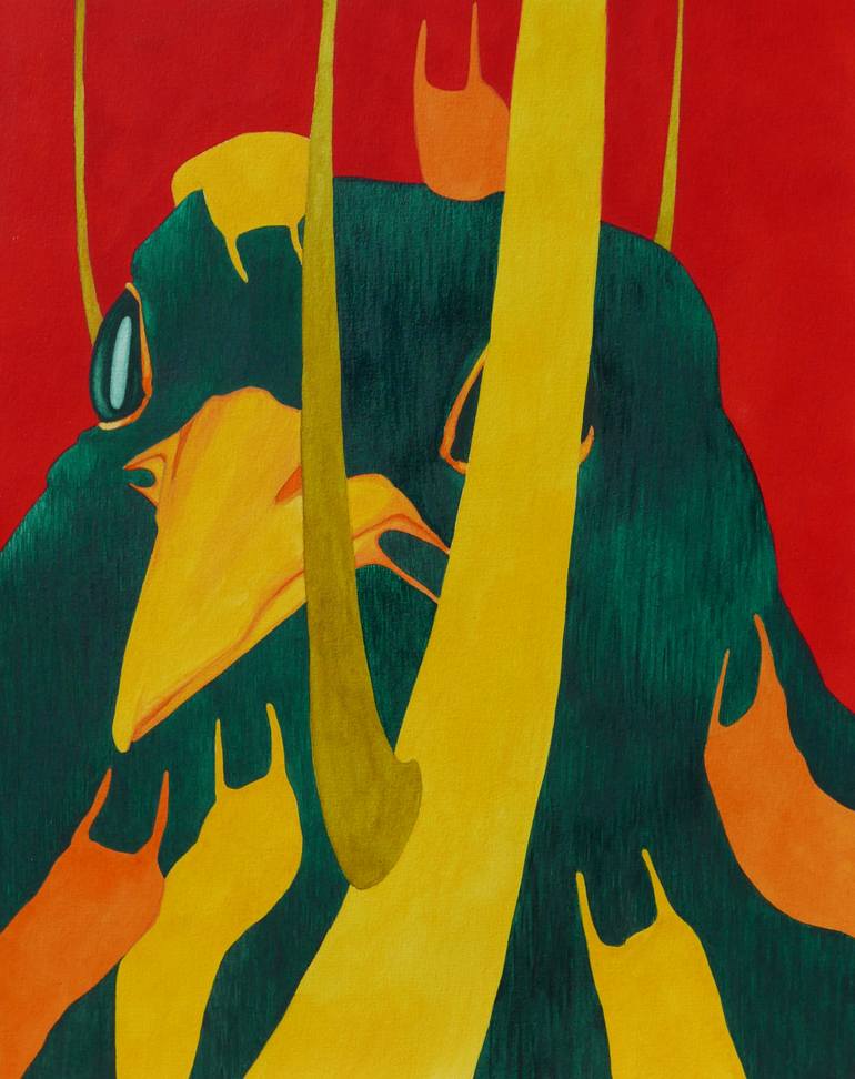 Original Contemporary Animal Painting by Karina Danylchuk