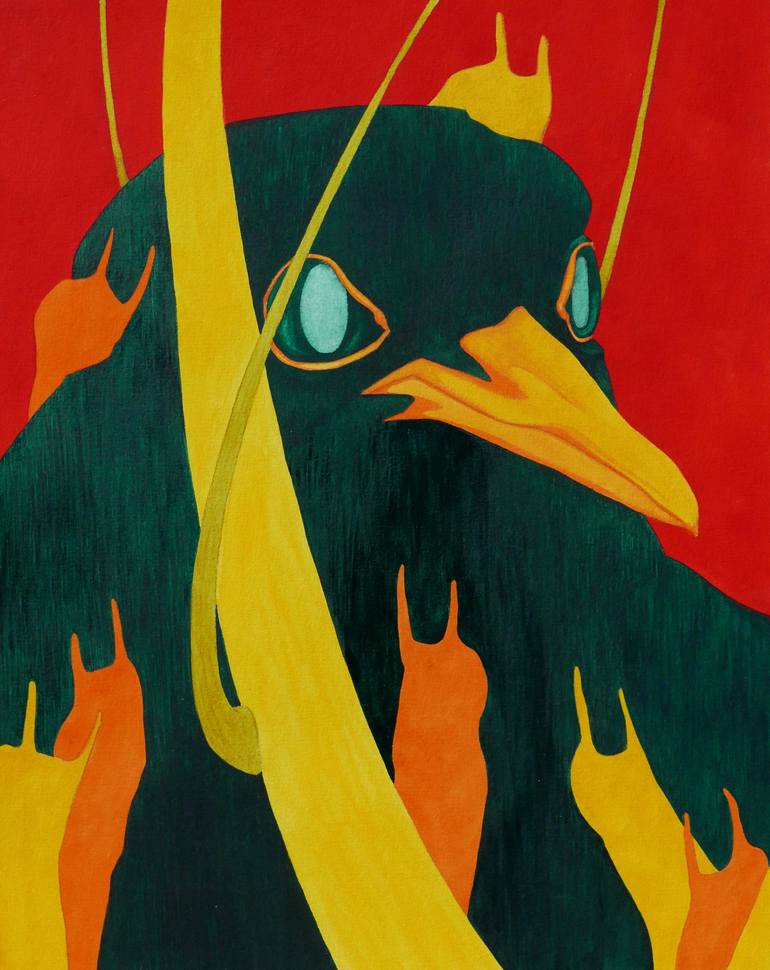 Original Contemporary Animal Painting by Karina Danylchuk