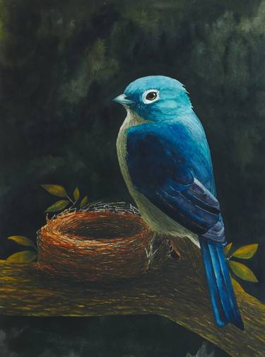 Original Impressionism Animal Painting by Karina Danylchuk