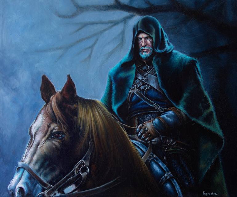 Witcher Art Print, Geralt of Rivia Wall Art - Witcher Landscape