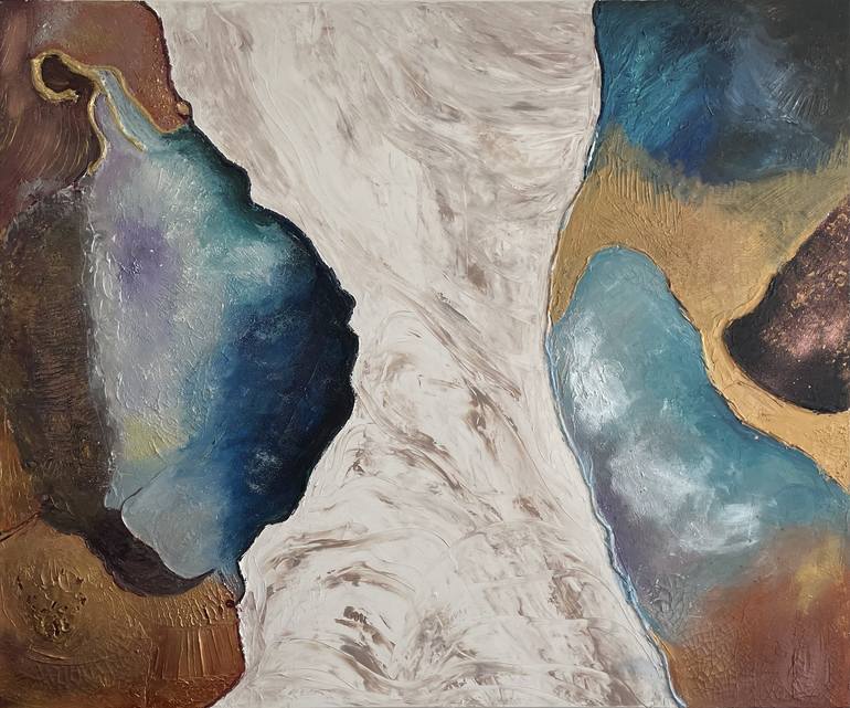 Original Abstract Painting by Urvi Artstudio | Abstract Art on Canvas | "The Revelation" 100 cm x 120 cm - Original Acrylic Textured Art