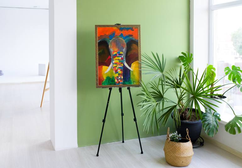 Original Abstract Expressionism Animal Painting by Natalya Lysenko