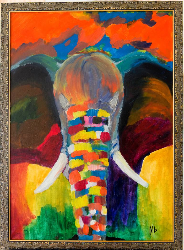 Original Abstract Expressionism Animal Painting by Natalya Lysenko