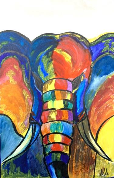 A colorful elephant thumb