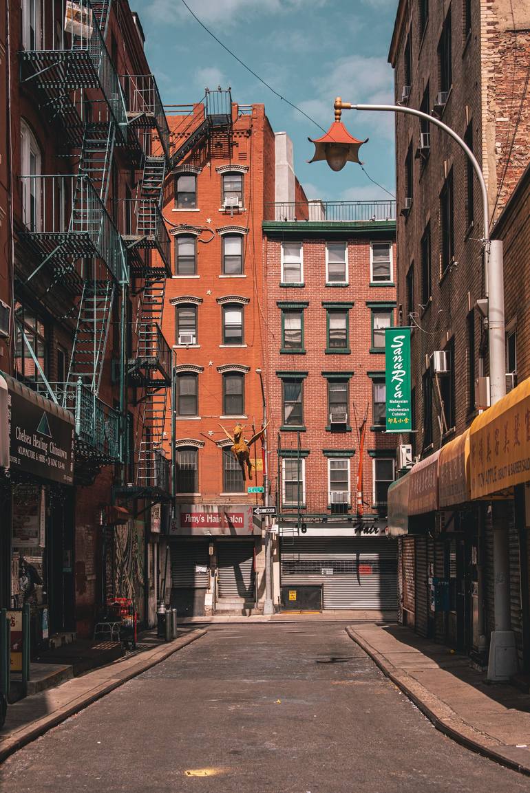 Doyers Street At Night, In Chinatown, Manhattan, New York. Stock