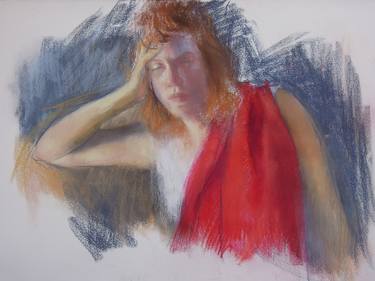 Original Figurative People Drawings by Silvia Bar-am