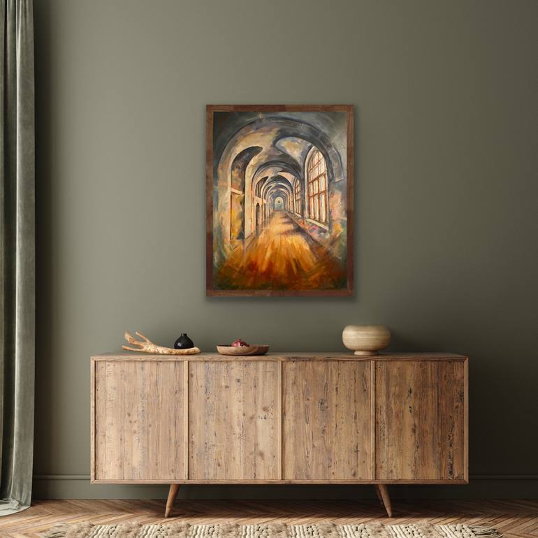 Original Abstract Architecture Painting by Olga Belikova