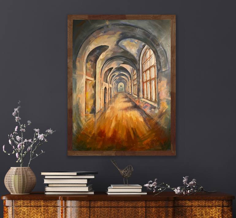 Original Abstract Architecture Painting by Olga Belikova