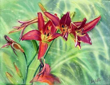Original Impressionism Botanic Paintings by Svitlana Lagutina