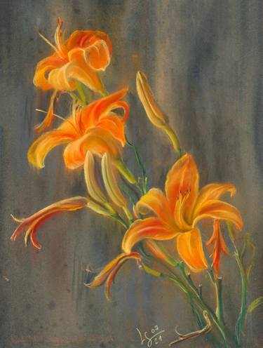 Print of Realism Floral Paintings by Svitlana Lagutina