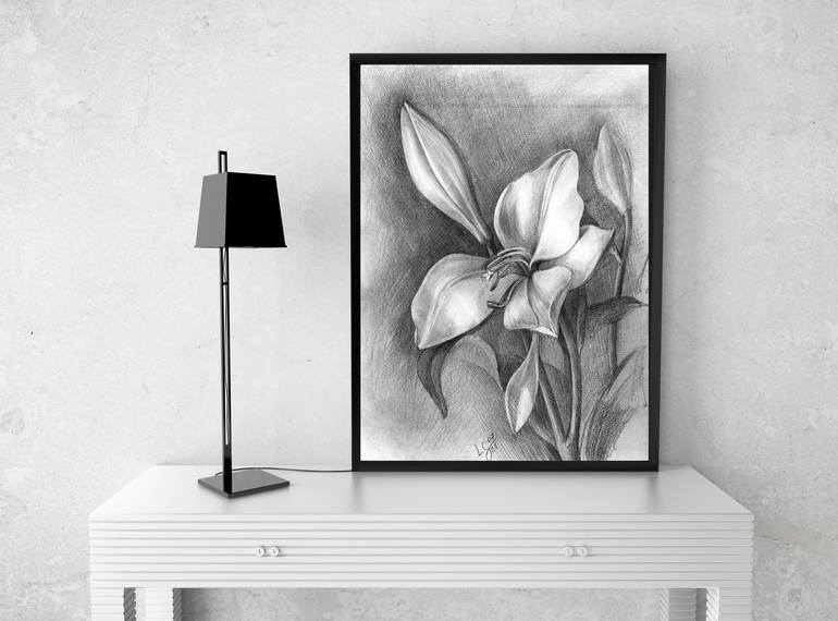 Original Realism Floral Drawing by Svitlana Lagutina