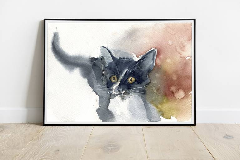 Original Impressionism Cats Painting by Svitlana Lagutina