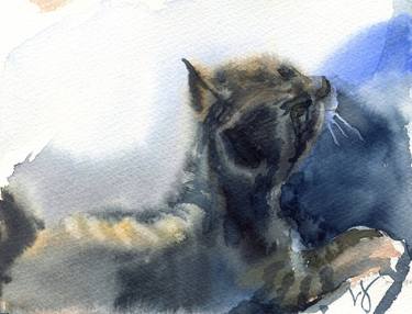 Original Illustration Cats Paintings by Svitlana Lagutina