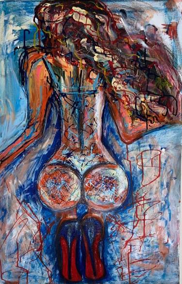 Original Pop Art Erotic Painting by Alissia O