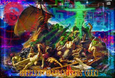 Original Surrealism Classical mythology Mixed Media by Matty Furious