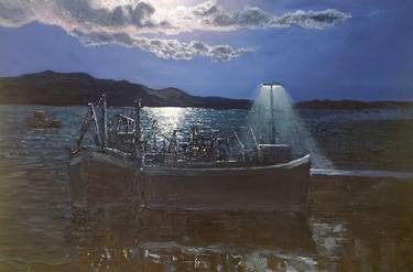 Original Realism Seascape Painting by Jules Thomas
