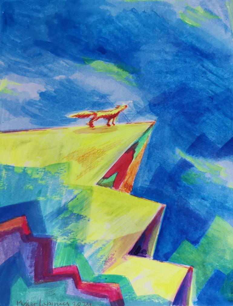 Print of Cubism Animal Paintings by Natalia Huber
