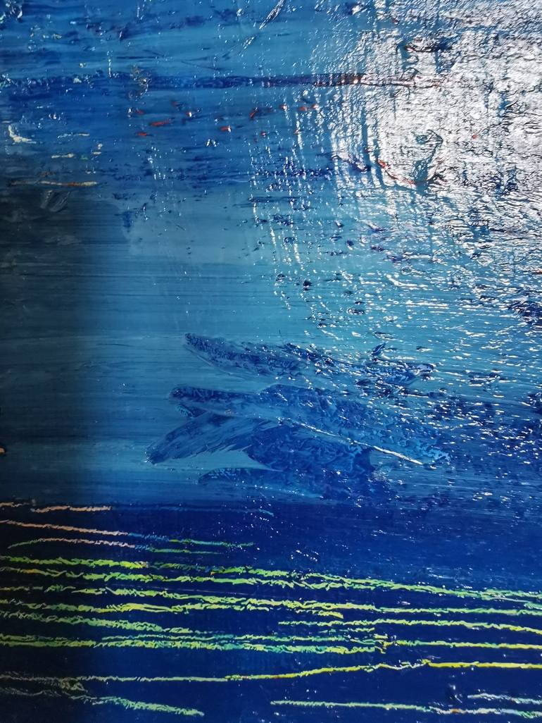 Original Abstract Water Painting by Natalia Huber