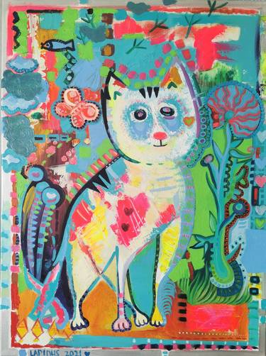 Print of Cats Paintings by Natalia Huber