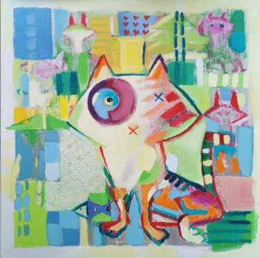 Original Cats Paintings by Natalia Huber