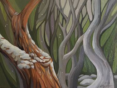 Original Modern Tree Paintings by Arina Apostolova